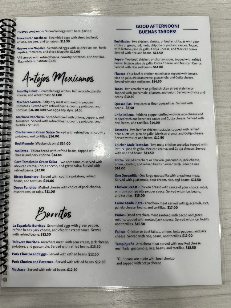 Talavera Azul Menu - Image 12