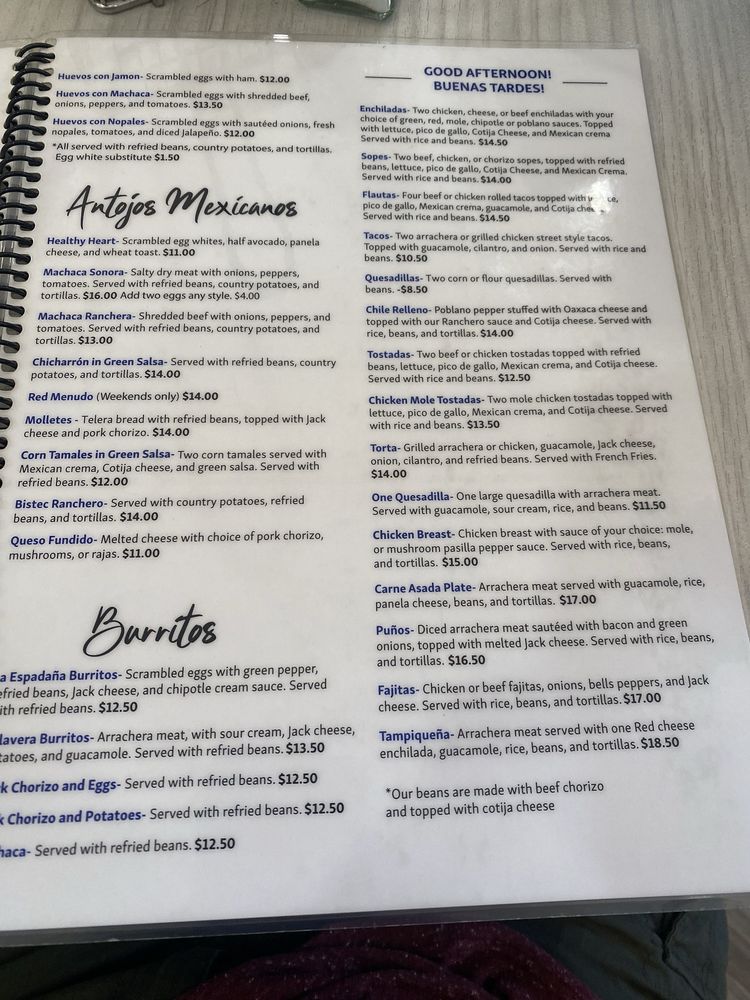 Talavera Azul Menu - Image 9